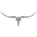 Hängedekoration >BULL< in Silber, Aluminium - 100x35x5cm (BxHxT)
