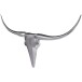 Hängedekoration >BULL< in Silber, Aluminium - 100x35x5cm (BxHxT)