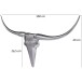 Hängedekoration >BULL< in Silber, Aluminium - 100x35x5cm (BxHxT)