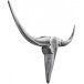 Hängedekoration >BULL< in Silber, Aluminium - 100x35x5cm (BxHxT)