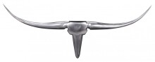 Hängedekoration >BULL< in Silber, Aluminium -...