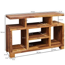 TV-Regal >WL1.208< in Sheesham, Massivholz - 115x76x40cm (BxHxT)