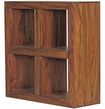 Standregal >WL1.209< in Sheesham, Massivholz - 82x82x34cm (BxHxT)