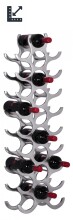 Weinregal >WL1.253< in Silber, Weinregal: Aluminium...