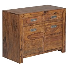 Sideboard >MUMBAI< in Sheesham, Massivholz - 90x70x40cm (BxHxT)