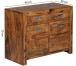 Sideboard >MUMBAI< in Sheesham, Massivholz - 90x70x40cm (BxHxT)
