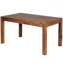 Esstisch >MUMBAI< in Sheesham, Massivholz - 140x76x80cm (BxHxT)
