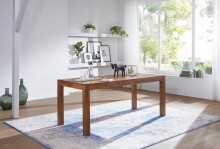 Esstisch >MUMBAI< in Sheesham, Massivholz - 160x76x80cm (BxHxT)