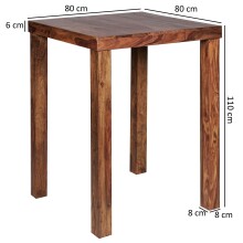 Bartisch >MUMBAI< in Sheesham, Massivholz - 80x110x80cm (BxHxT)