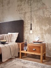 Nachtkommode >MUMBAI< in Sheesham, Massivholz - 60x40x30cm (BxHxT)