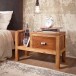 Nachtkommode >MUMBAI< in Sheesham, Massivholz - 60x40x30cm (BxHxT)
