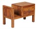 Nachtkommode >MUMBAI< in Sheesham, Massivholz - 60x40x30cm (BxHxT)