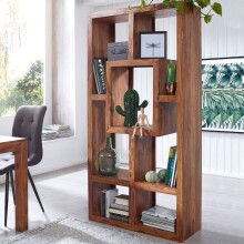 Bücherregal >MUMBAI< in Braun, Massivholz - 90x180x35cm (BxHxT)