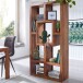 Bücherregal >MUMBAI< in Braun, Massivholz - 90x180x35cm (BxHxT)