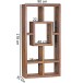 Bücherregal >MUMBAI< in Braun, Massivholz - 90x180x35cm (BxHxT)