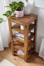 Standregal >MUMBAI< in Sheesham, Massivholz - 44x105x44cm (BxHxT)