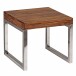 Beistelltisch >GUNA< in Sheesham, Massivholz / Stahl - 45x40x45cm (BxHxT)