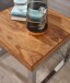 Beistelltisch >GUNA< in Sheesham, Massivholz / Stahl - 45x40x45cm (BxHxT)
