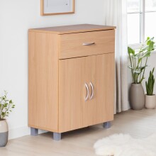 Kommode >WL1.335< in Buche Dekor, Holzwerkstoff - 60x75x30cm (BxHxT)
