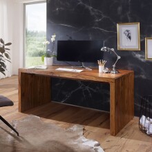 Schreibtisch >BOHA< in Sheesham, Massivholz -...