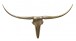 Hängedekoration >BULL< in Goldfarben, Geweih: Aluminium - 125x60x10cm (BxHxT)