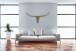 Hängedekoration >BULL< in Goldfarben, Geweih: Aluminium - 125x60x10cm (BxHxT)