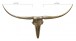 Hängedekoration >BULL< in Goldfarben, Geweih: Aluminium - 125x60x10cm (BxHxT)