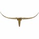 Hängedekoration >BULL< in goldfarben, Lackiertes Aluminium - 100x40x6cm (BxHxT)