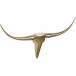 Hängedekoration >BULL< in goldfarben, Lackiertes Aluminium - 100x40x6cm (BxHxT)