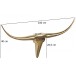 Hängedekoration >BULL< in goldfarben, Lackiertes Aluminium - 100x40x6cm (BxHxT)