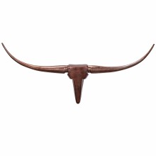 Hängedekoration >BULL< in bronzefarben, Lackiertes Aluminium - 100x40x6 (BxHxT)