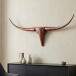 Hängedekoration >BULL< in bronzefarben, Lackiertes Aluminium - 100x40x6 (BxHxT)