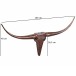 Hängedekoration >BULL< in bronzefarben, Lackiertes Aluminium - 100x40x6 (BxHxT)