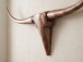 Hängedekoration >BULL< in bronzefarben, Lackiertes Aluminium - 100x40x6 (BxHxT)