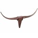 Hängedekoration >BULL< in bronzefarben, Lackiertes Aluminium - 100x40x6 (BxHxT)
