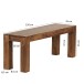 Sitzbank >MUMBAI< in Sheesham,  Massivholz - 120x45x35cm (BxHxT)