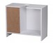 Waschbeckenunterschrank >WL1.345< in Weiß, Holzwerkstoff - 63x54x30cm (BxHxT)