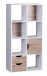 Bücherregal >MASSA< in Weiß / Sonoma Eiche Dekor - 60x120x29 (BxHxT)