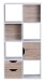Bücherregal >MASSA< in Weiß / Sonoma Eiche Dekor - 60x120x29 (BxHxT)