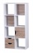 Bücherregal >MASSA< in Weiß / Sonoma Eiche Dekor - 60x120x29 (BxHxT)