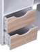 Bücherregal >MASSA< in Weiß / Sonoma Eiche Dekor - 60x120x29 (BxHxT)