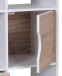 Bücherregal >MASSA< in Weiß / Sonoma Eiche Dekor - 60x120x29 (BxHxT)