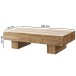 Couchtisch >WL1.439< in Akazie, Massivholz - 120x30x45cm (BxHxT)