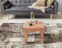 Couchtisch >MUMBAI< in Akazie, Massivholz - 45x40x45cm (BxHxT)