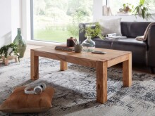 Couchtisch >MUMBAI< in Akazie, Massivholz - 110x40x60cm (BxHxT)