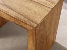 Satztisch >MUMBAI< (3-teilig) in Braun, Massivholz - 45x50x30cm (BxHxT)