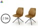 Polsterstuhl >OTTAWA< (2er Set) in Bezug curry, petrol oder rost lieferbar - 52x89x64 (BxHxT)