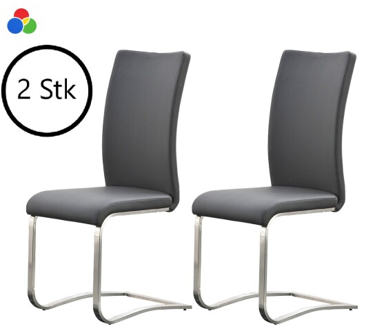 Esszimmerstuhl >Muvo I< (2er Set) in 4 Farben lieferbar, Gestell Metall - 43x103x52cm (BxHxT)