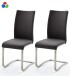 Esszimmerstuhl >Muvo II< (2er Set) in 6 Echtlederfarben lieferbar - 43x103x52 (BxHxT)