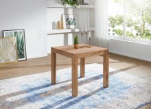 Esstisch >MUMBAI< in Akazie, Massivholz - 80x76x80cm (BxHxT)